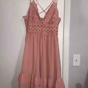 Love Tree Blush Lace Dress